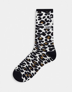Носки с леопардовым принтом Vans-Коричневый