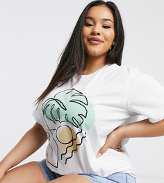 Футболка ASOS DESIGN Curve-Белый
