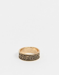 Золотистое кольцо на мизинец с отделкой ASOS DESIGN-Золотой