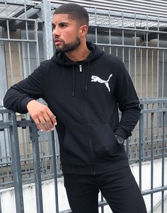 Худи черного цвета на молнии Puma-Черный