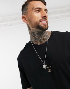 Черная футболка с короткими рукавами SikSilk x Dani Alves-Черный
