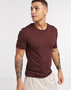 Бордовая футболка Selected Homme-Красный