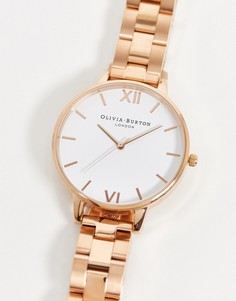 Часы цвета розового золота с белым циферблатом Olivia Burton-Золотой