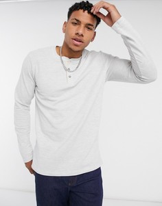 Лонгслив хенли Jack & Jones Essentials-Бежевый