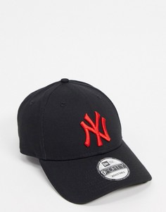 Черная кепка с надписью "NY" New Era 9forty-Черный
