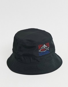 Черная панама с вышивкой New Era-Черный