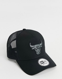 Черная бейсболка с логотипом команды "Chicago Bulls" New Era 9forty-Черный