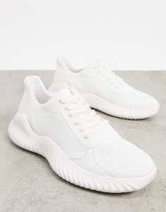 Белые трикотажные кроссовки для бега Steve Madden-Белый