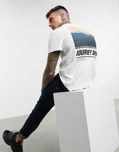 Белая oversized-рубашка с принтом на спине Jack & Jones Originals-Белый