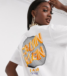 Белая oversized-футболка Calvin Klein Jeans эксклюзивно для ASOS-Белый