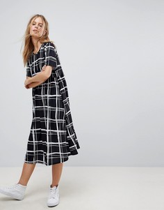 Свободное платье миди в клетку ASOS Ultimate-Мульти