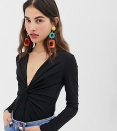 Боди с длинными рукавами New Look-Черный