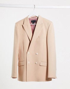 Розовый пиджак скинни с белыми пуговицами ASOS DESIGN