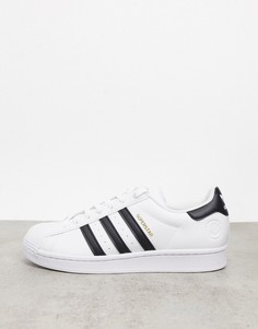 Белые кроссовки из искусственной кожи adidas Originals Superstar-Белый
