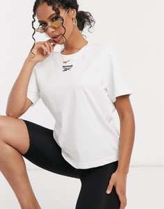 Белая футболка с логотипом Reebok-Белый