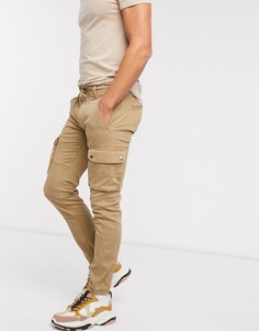 Светло-коричневые брюки карго Celio-Светло-коричневый