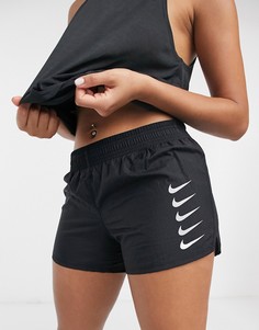 Черные шорты с логотипом-галочкой Nike Running-Черный