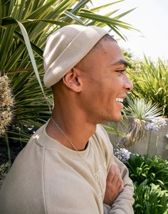 Бежевая шапка-бини ASOS DESIGN-Бежевый