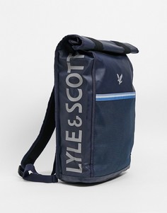 Рюкзак с подворачивающимся верхом Lyle & Scott-Темно-синий