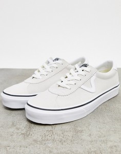 Белые замшевые кроссовки Vans UA Sport-Белый