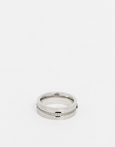 Серебристое кольцо из нержавеющей стали ASOS DESIGN-Серебряный