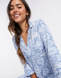 Пижама с голубым принтом LAUREN by Ralph Lauren-Синий