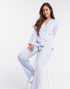 Голубая пижама в полоску LAUREN by Ralph Lauren-Синий