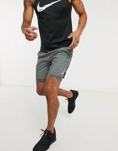 Серые шорты 2 в 1 длиной 7 дюймов Nike Running Challenger-Серый