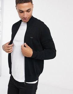 Черный джемпер с молнией Emporio Armani