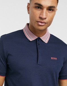 Футболка-поло BOSS Athleisure paddy 1-Темно-синий