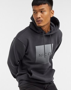 Худи серого цвета с логотипом Nicce-Серый
