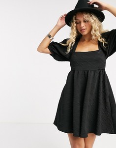 Черное платье мини Free People-Черный