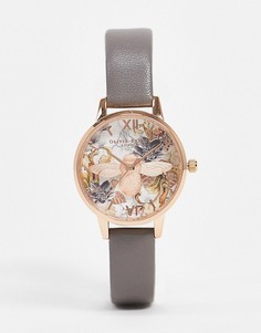 Розово-золотистые часы с 3D-пчелой и кожаным ремешком Olivia Burton-Золотой