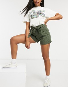 Шорты цвета хаки из лиоцелла Tencel от Miss Selfridge-Зеленый