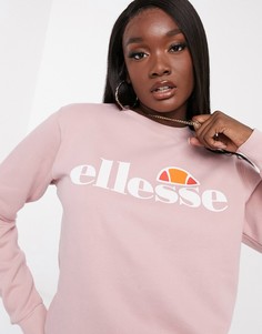 Розовый oversized-свитшот ellesse