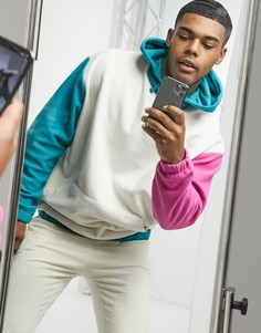 Флисовый худи oversized с воротником-воронкой ASOS DESIGN-Мульти