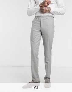 Твидовые брюки узкого кроя Harry Brown Tall wedding-Серый