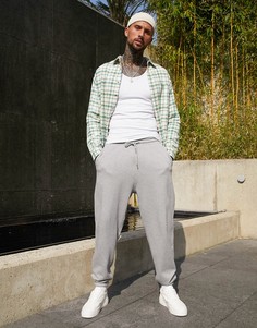 Серые меланжевые джоггеры oversized ASOS DESIGN-Серый
