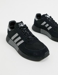 Черно-серебристо-белые кроссовки adidas Originals Marathon Tech-Черный