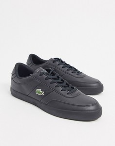 Черные кроссовки с полосками Lacoste-Черный