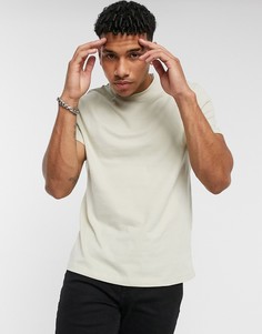 Бежевая футболка из органического хлопка ASOS DESIGN-Бежевый