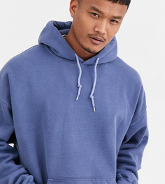 Худи в стиле oversized синего цвета Reclaimed Vintage inspired-Синий