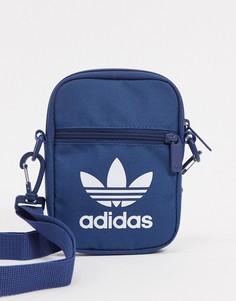 Фестивальная сумка с логотипом-трилистником adidas Originals-Синий