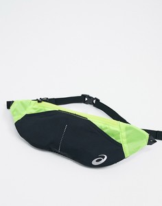Черная сумка-кошелек на пояс с контрастной вставкой Asics-Черный