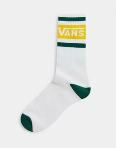 Белые/зеленые носки Vans Tribe-Белый