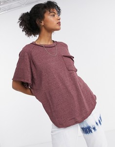 Коричневая футболка Free People-Коричневый