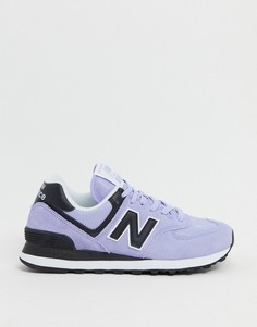 Черно-лавандовые кроссовки New Balance 574-Фиолетовый