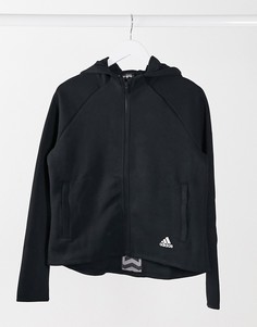 Черная куртка adidas-Черный