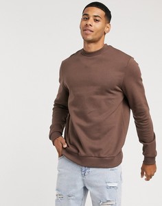 Темно-коричневый свитшот ASOS DESIGN