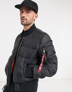 Черная нейлоновая куртка Alpha Industries-Черный